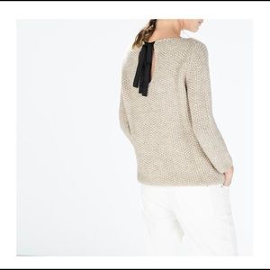 ZARA knit tie back sweater